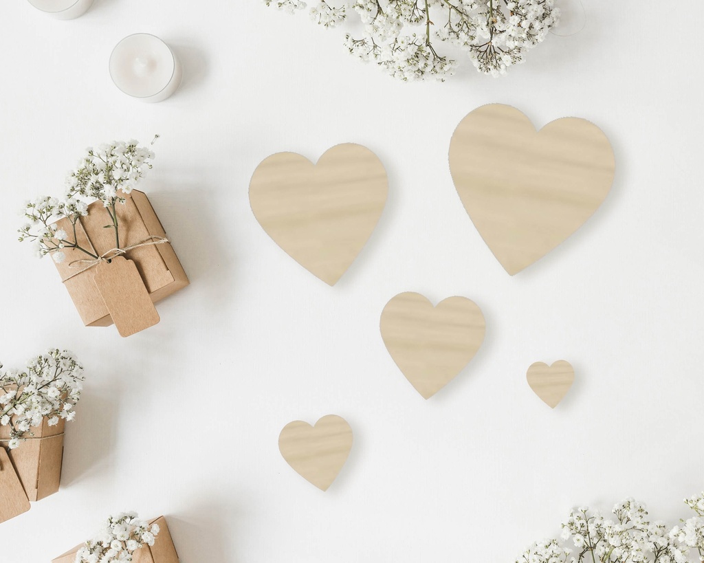 Heart Wooden Craft Shapes