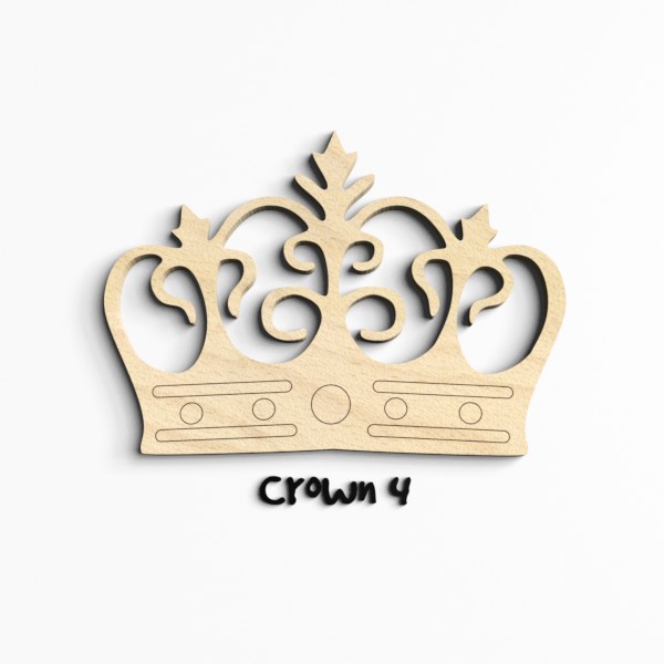 Crown 4 Wooden Craft Shapes