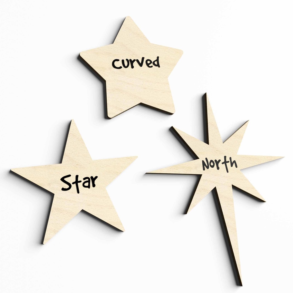 Star Wooden Craft Shapes