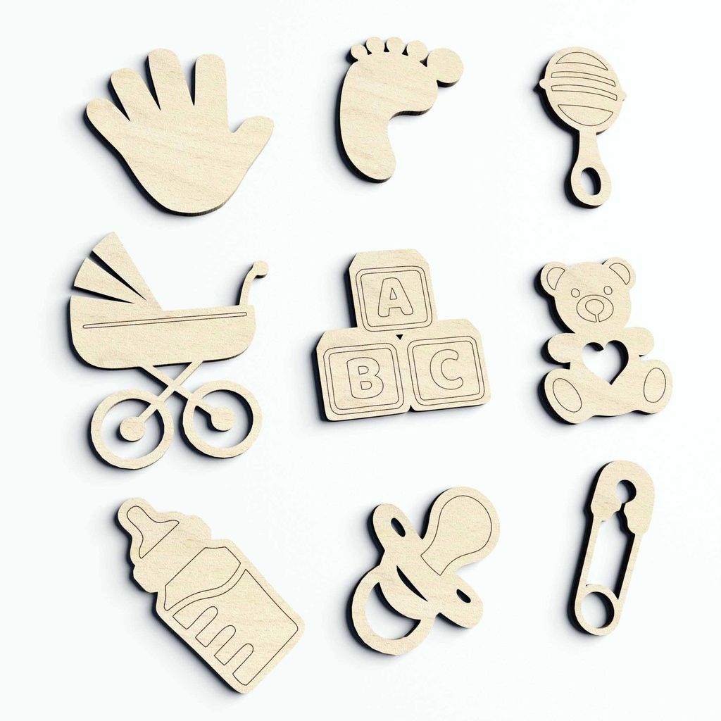 Baby Accessories Wooden Craft Shapes